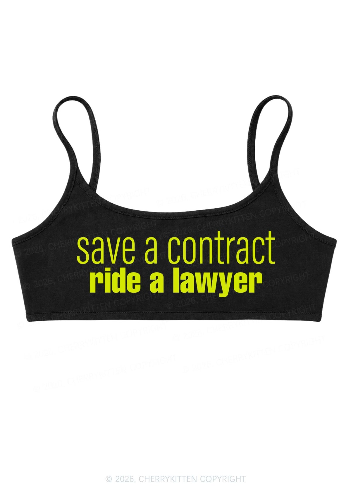 Save Contract Ride Lawyer Y2K Super Crop Cami Cherrykitten