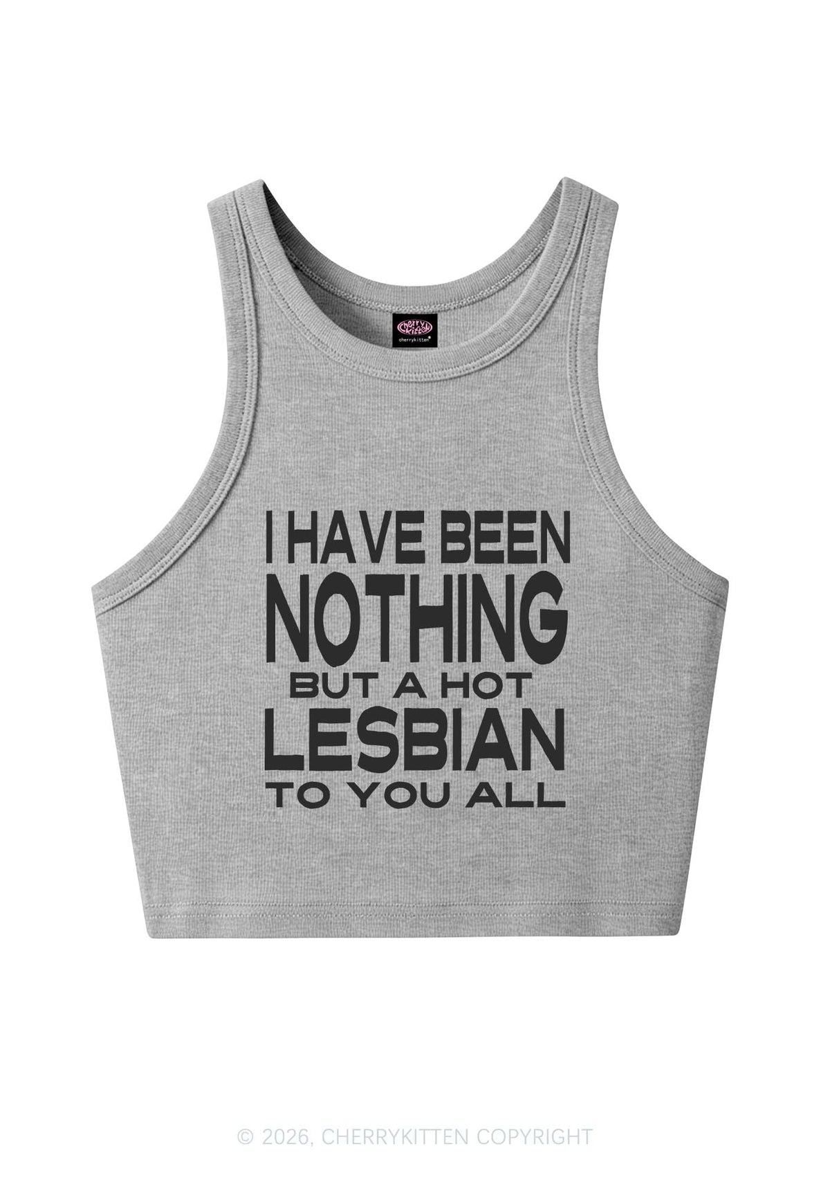 I Have Been A Hot Lesbian Pride Y2K Crop Tank Top Cherrykitten