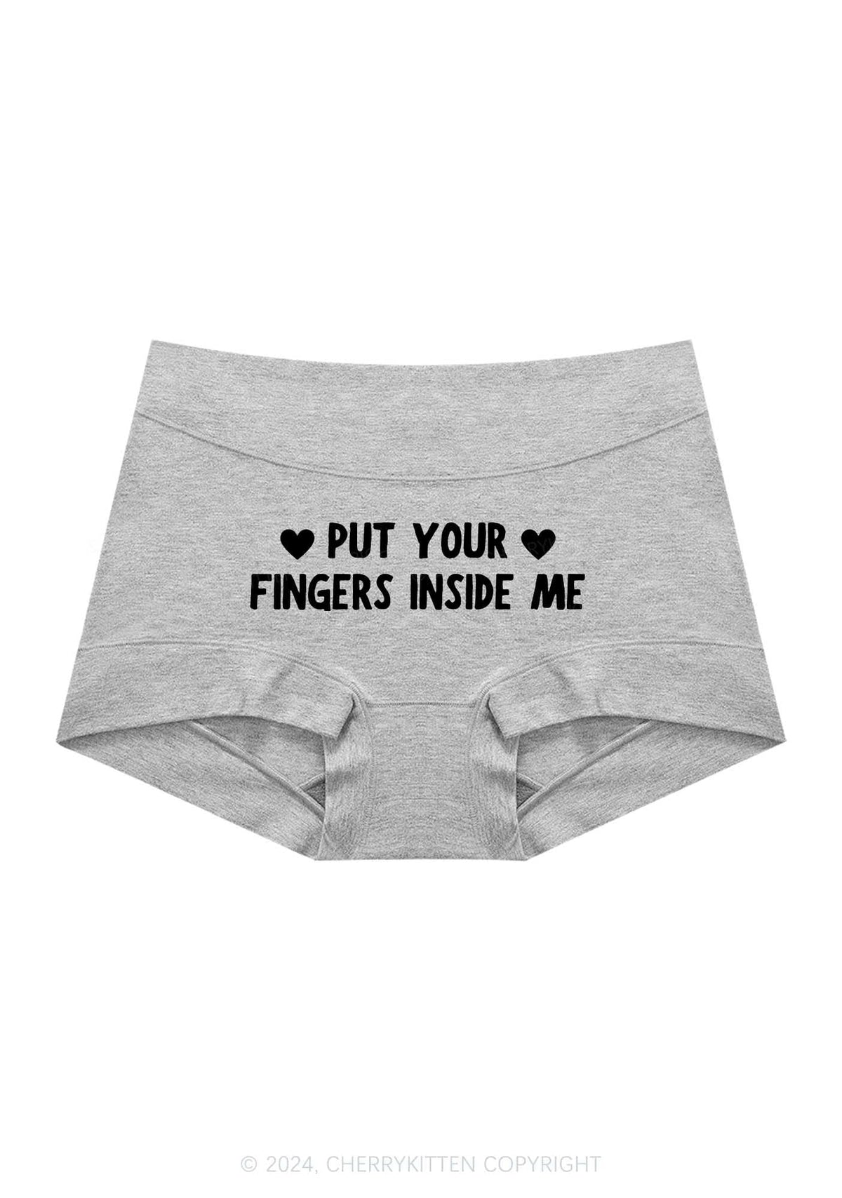 Put Your Fingers Inside Me Y2K Mid Rise Waist Boyshort Cherrykitten