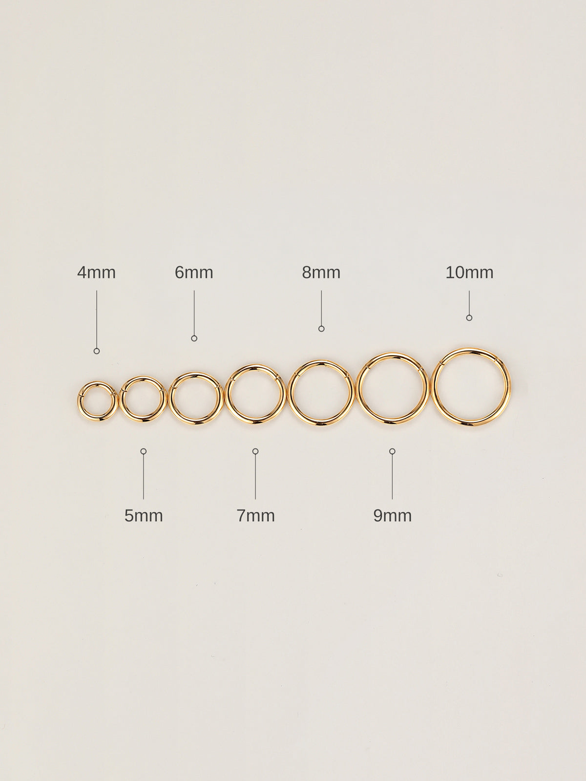 KOSINER 14K Solid Gold 16G (1.2mm) Hoop