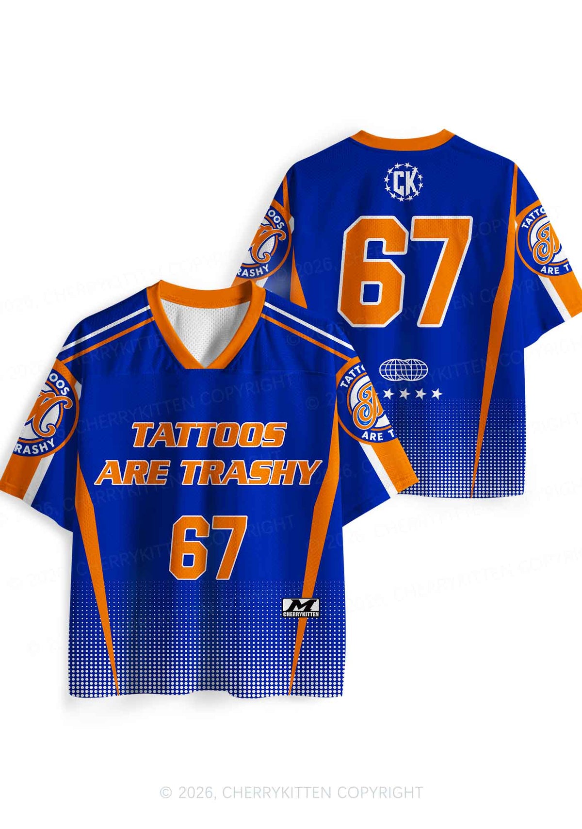 Blue Tattoos Are Trashy Y2K Sport Jersey Shirts Cherrykitten