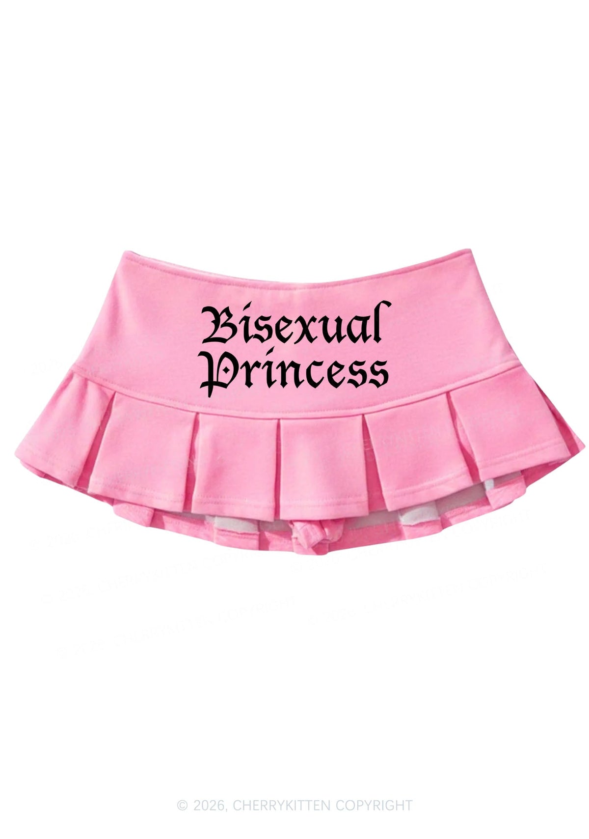 Bisexual Princess Pride Y2K Mini Pleated Skirts Cherrykitten