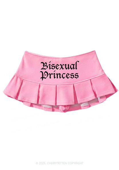 Bisexual Princess Pride Y2K Mini Pleated Skirts Cherrykitten