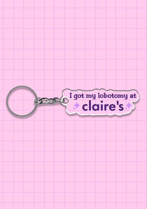 I Got My Lobotomy At Claire's 1Pc Y2K Keychain Cherrykitten