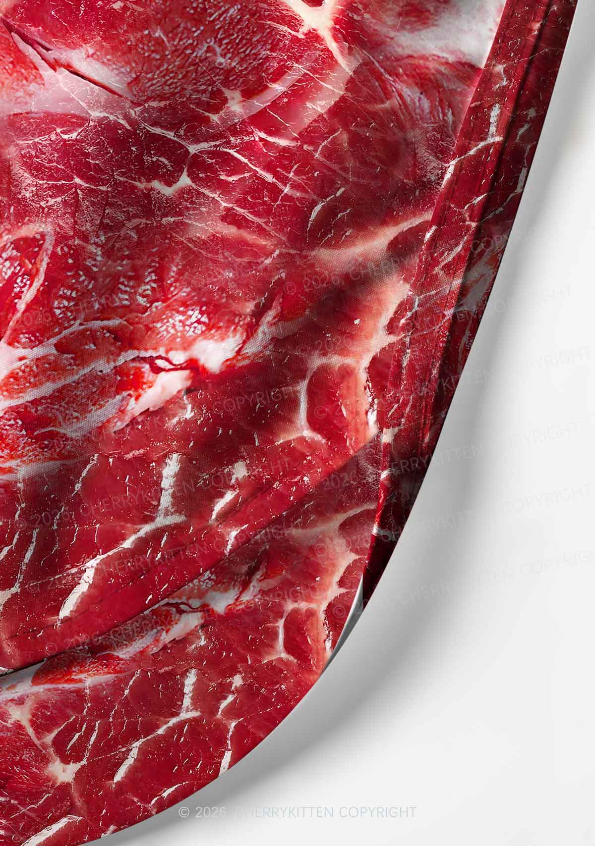 Beef Steak Texture Y2K Print Men Beach Shorts Cherrykitten