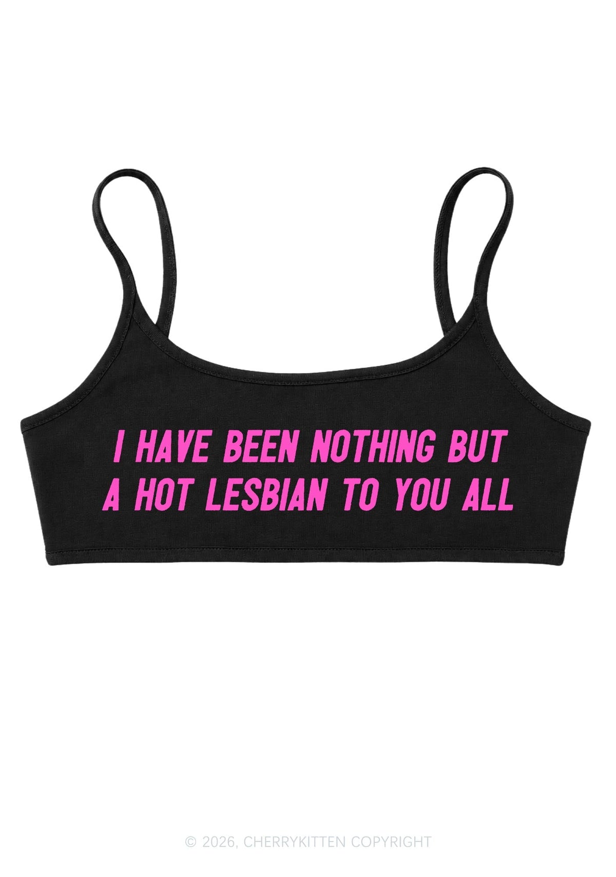 I Have Been A Hot Lesbian Pride Y2K Super Crop Cami Cherrykitten
