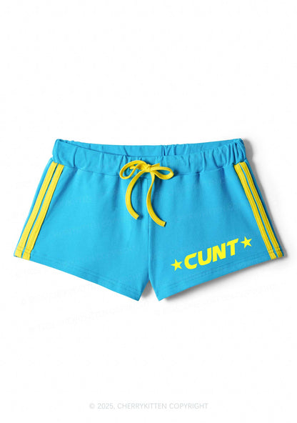 Red Star Count Y2K Drawstring Mini Shorts Cherrykitten