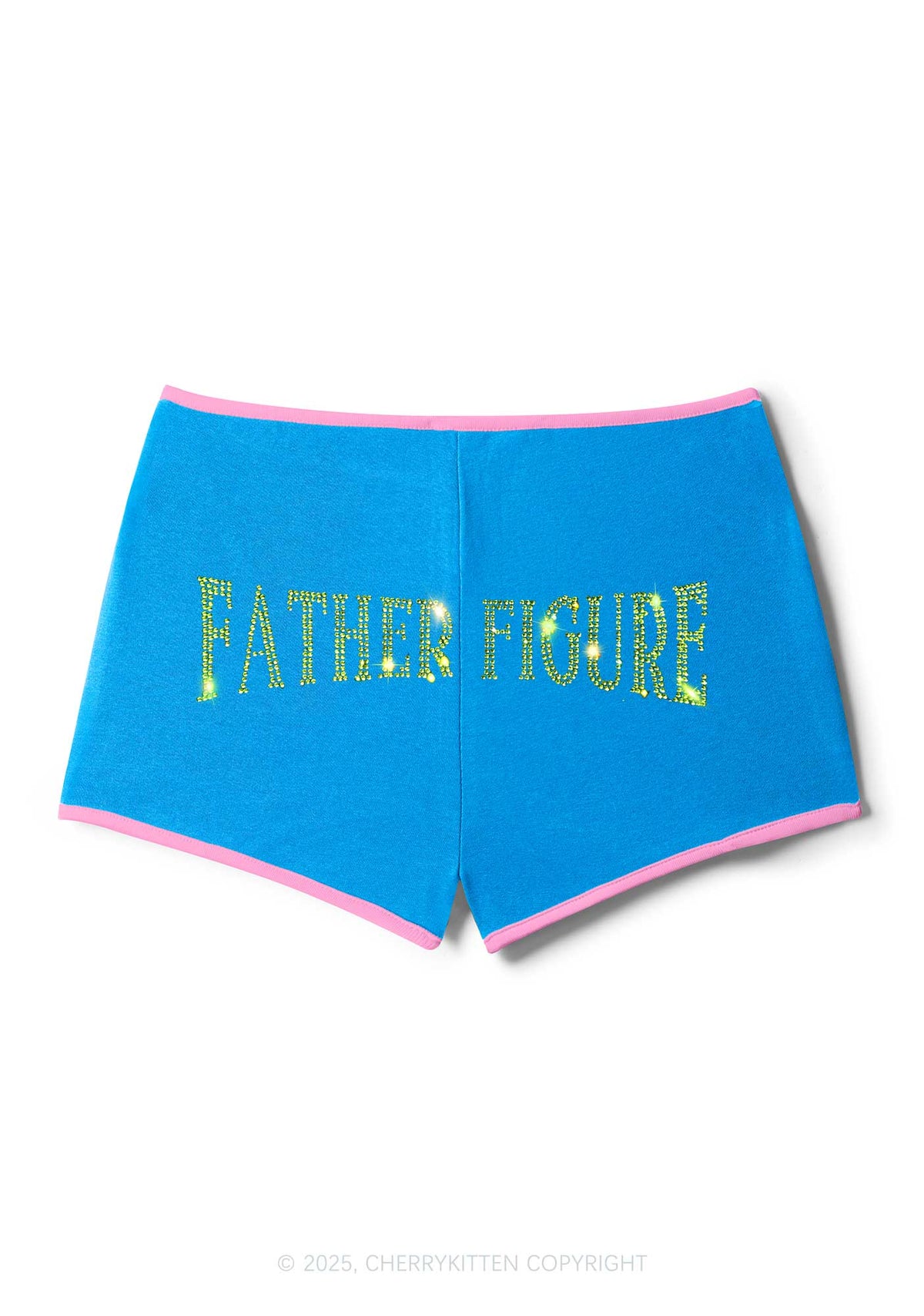Rhinestone Father Figure Y2K Booty Shorts Cherrykitten