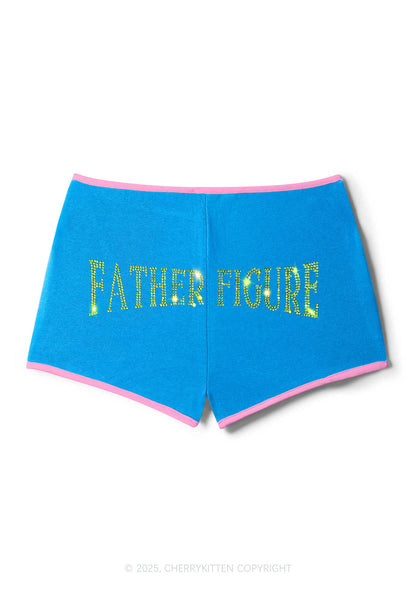 Rhinestone Father Figure Y2K Booty Shorts Cherrykitten