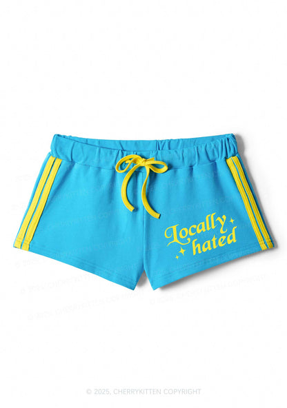 Locally Hated Y2K Drawstring Mini Shorts Cherrykitten