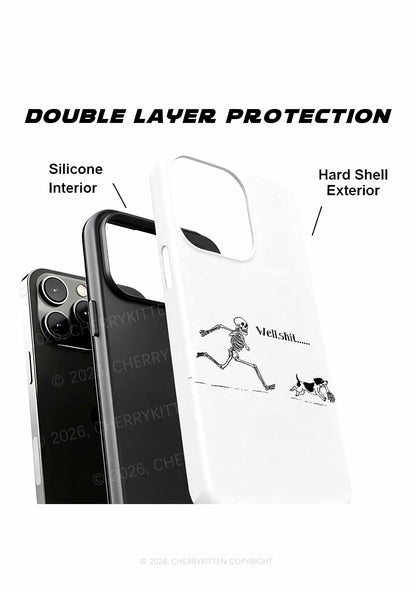Halloween Well Shxt Skeleton Dog Y2K Phone Case Cherrykitten