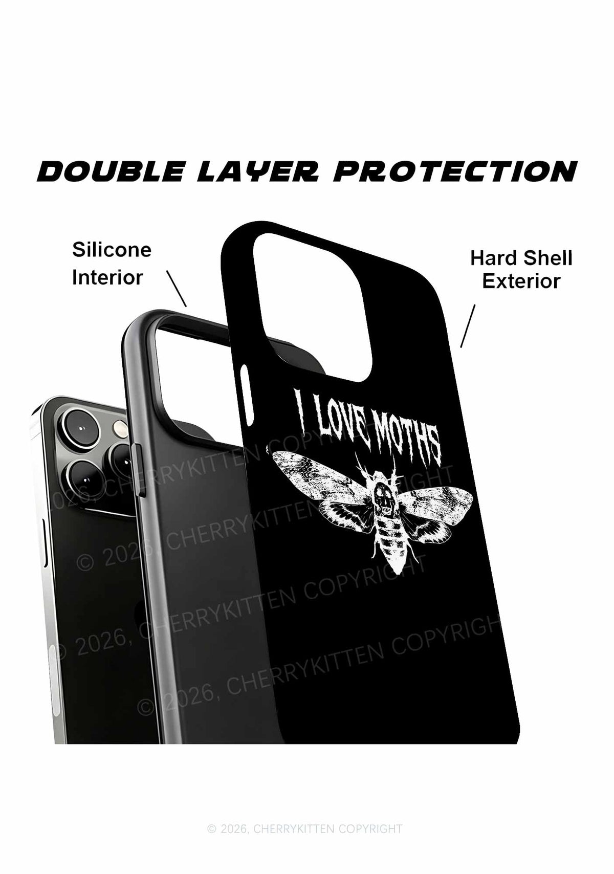 Halloween I Love Moths Y2K Phone Case Cherrykitten