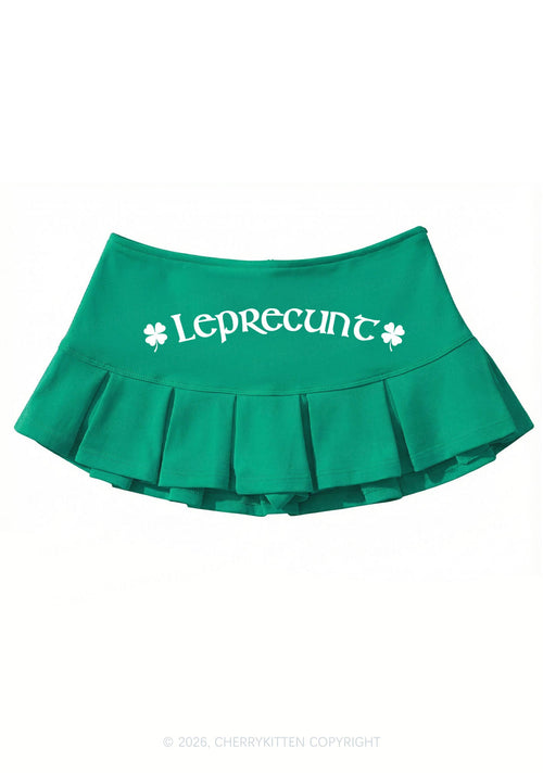 Leprecunt Y2K Mini Pleated Skirts Cherrykitten