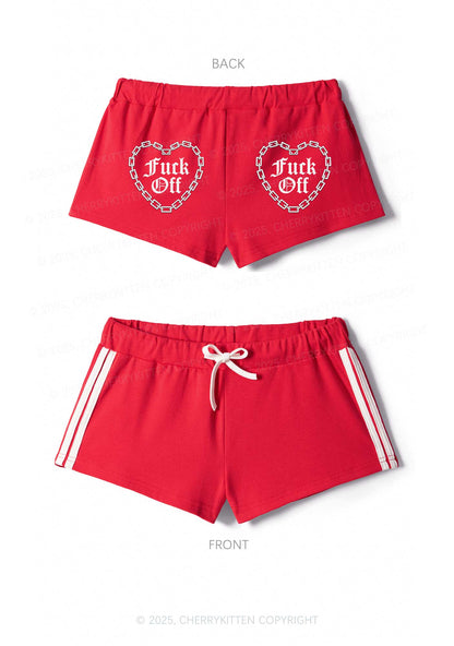 Fxxk Off Y2K Drawstring Mini Shorts Cherrykitten