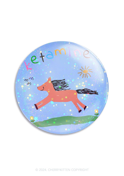 Orange K Pony 1Pc Y2K Pin Badge Cherrykitten