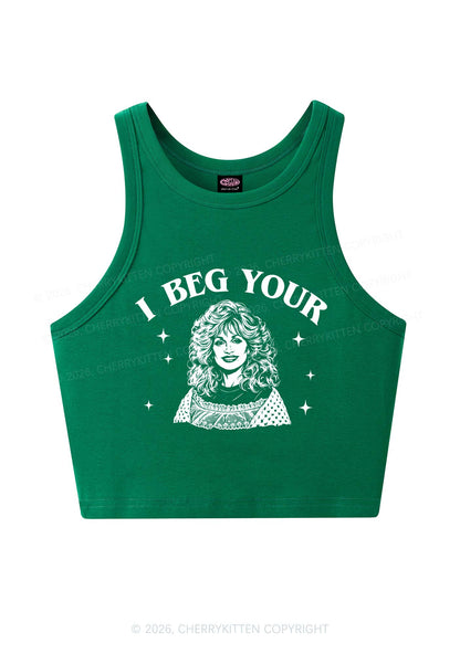 I Beg Your DP Y2K Crop Tank Top Cherrykitten