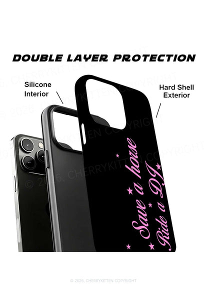 Black Save Horse Ride DJ Y2K Phone Case Cherrykitten