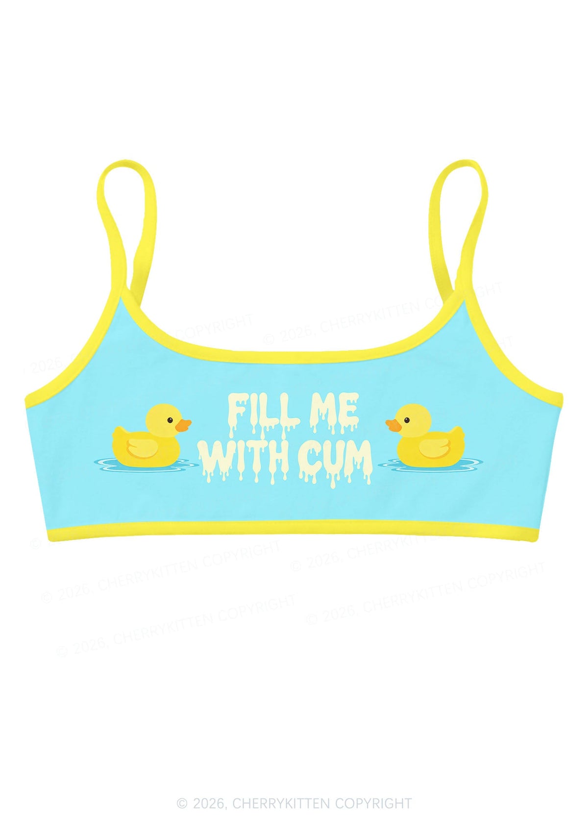 Fill Me With Cxm Ducks Y2K Print Super Crop Cami Cherrykitten
