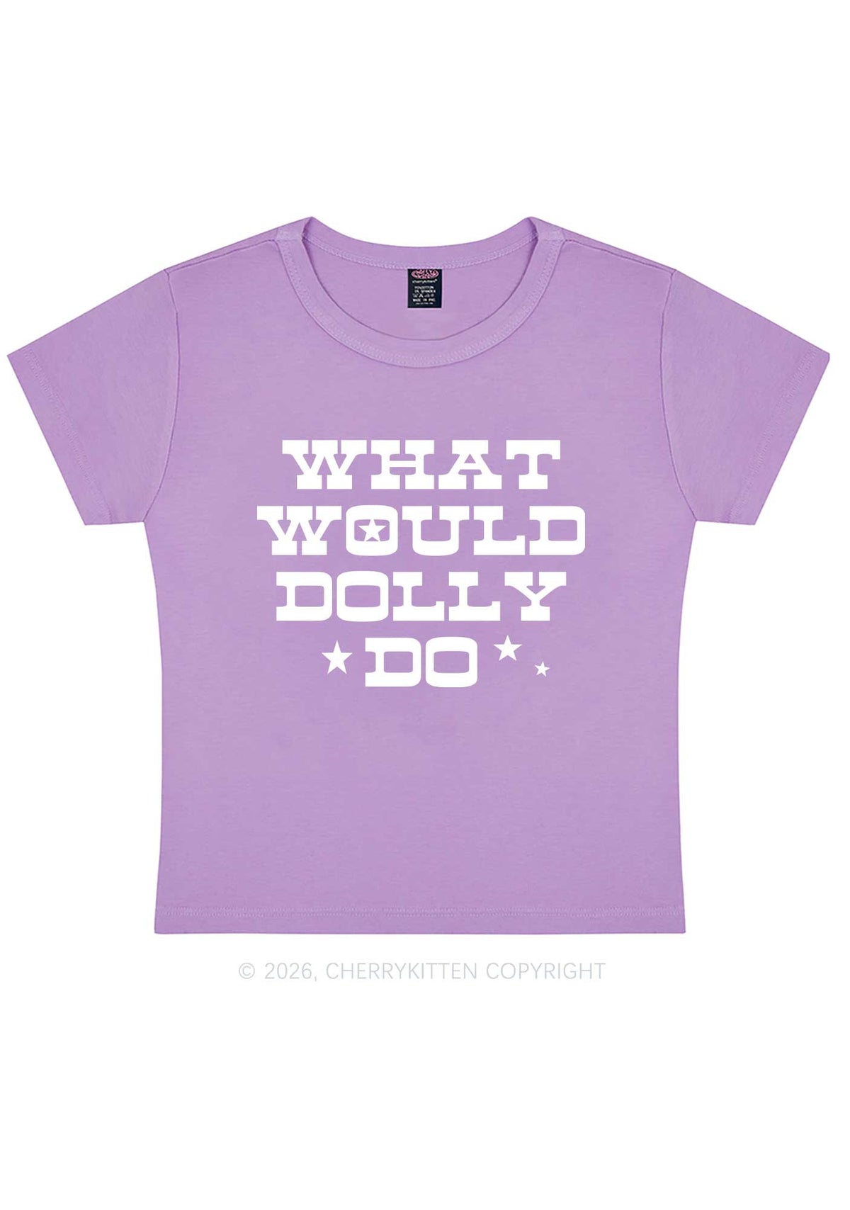 What Would Doll Do Y2K Baby Tee Cherrykitten