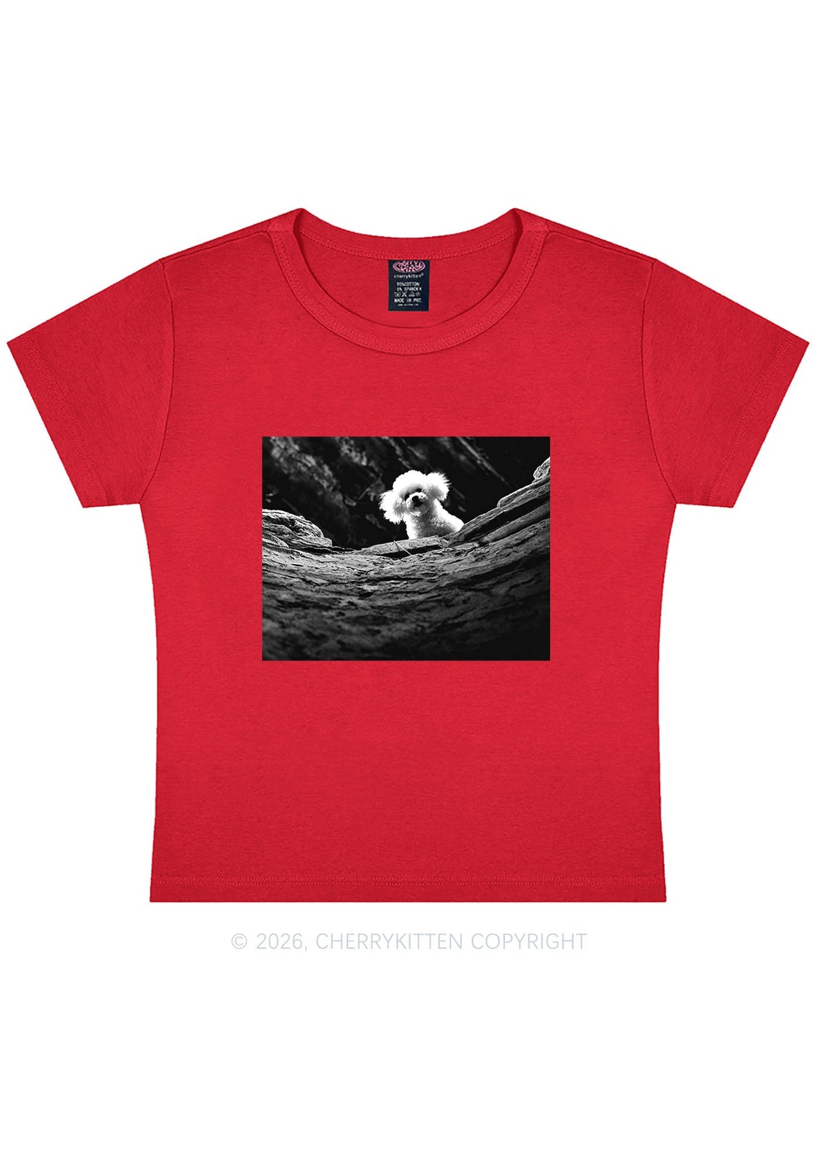 Halloween Bichon Frise Dog Y2K Baby Tee Cherrykitten