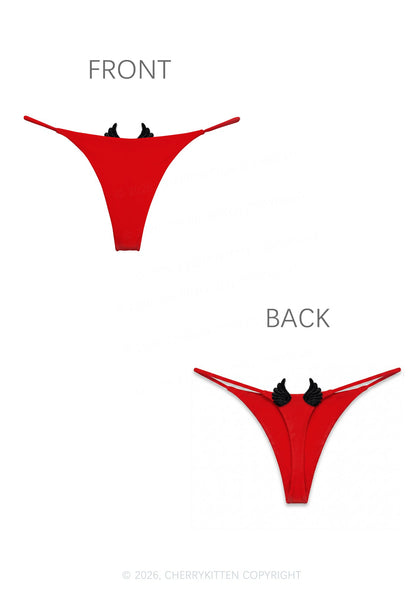 Flying Bat Y2K Goth Angel Wings Bikini String Thong Cherrykitten
