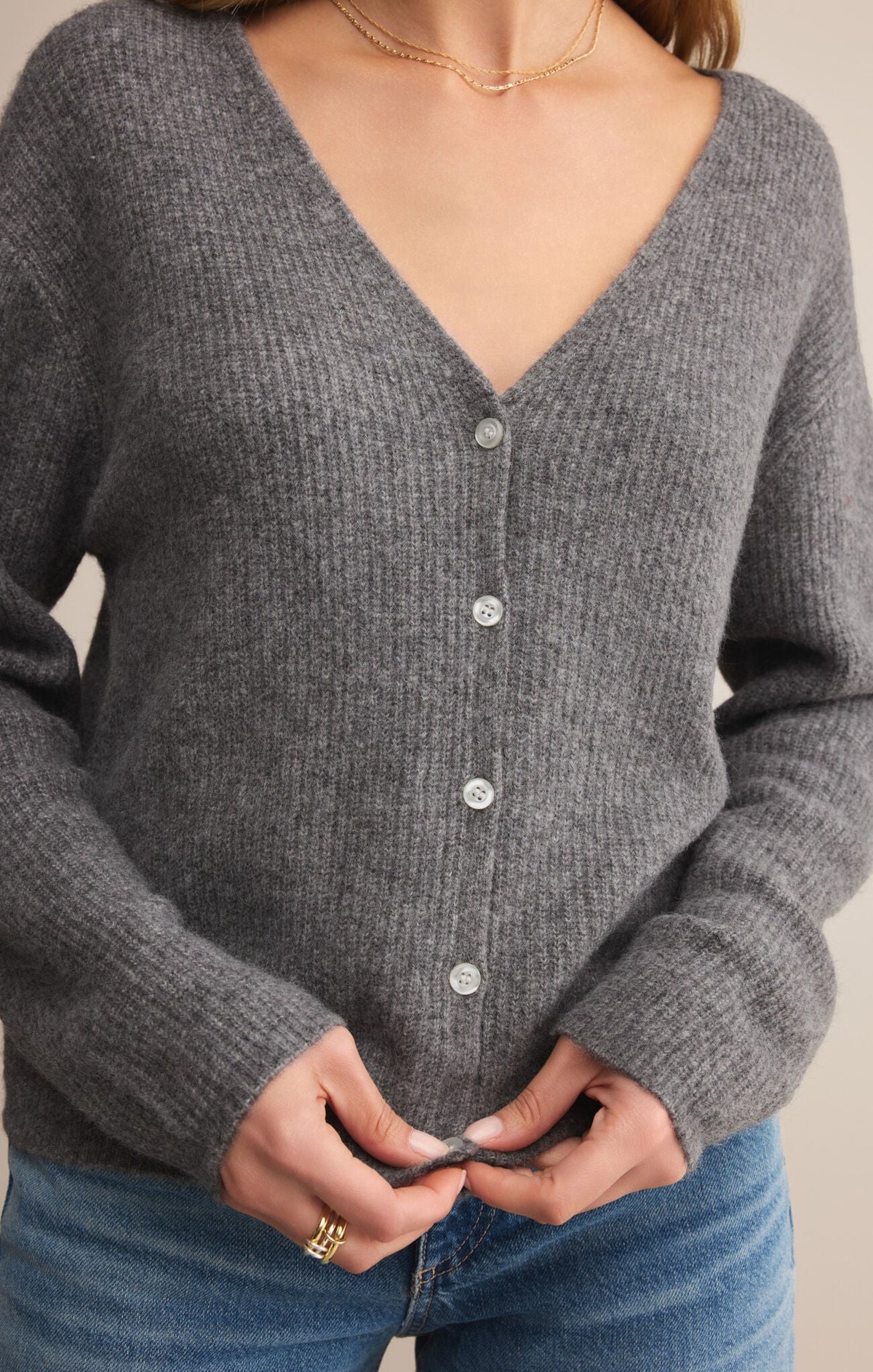 Emile Cardigan - Classic Heather Grey