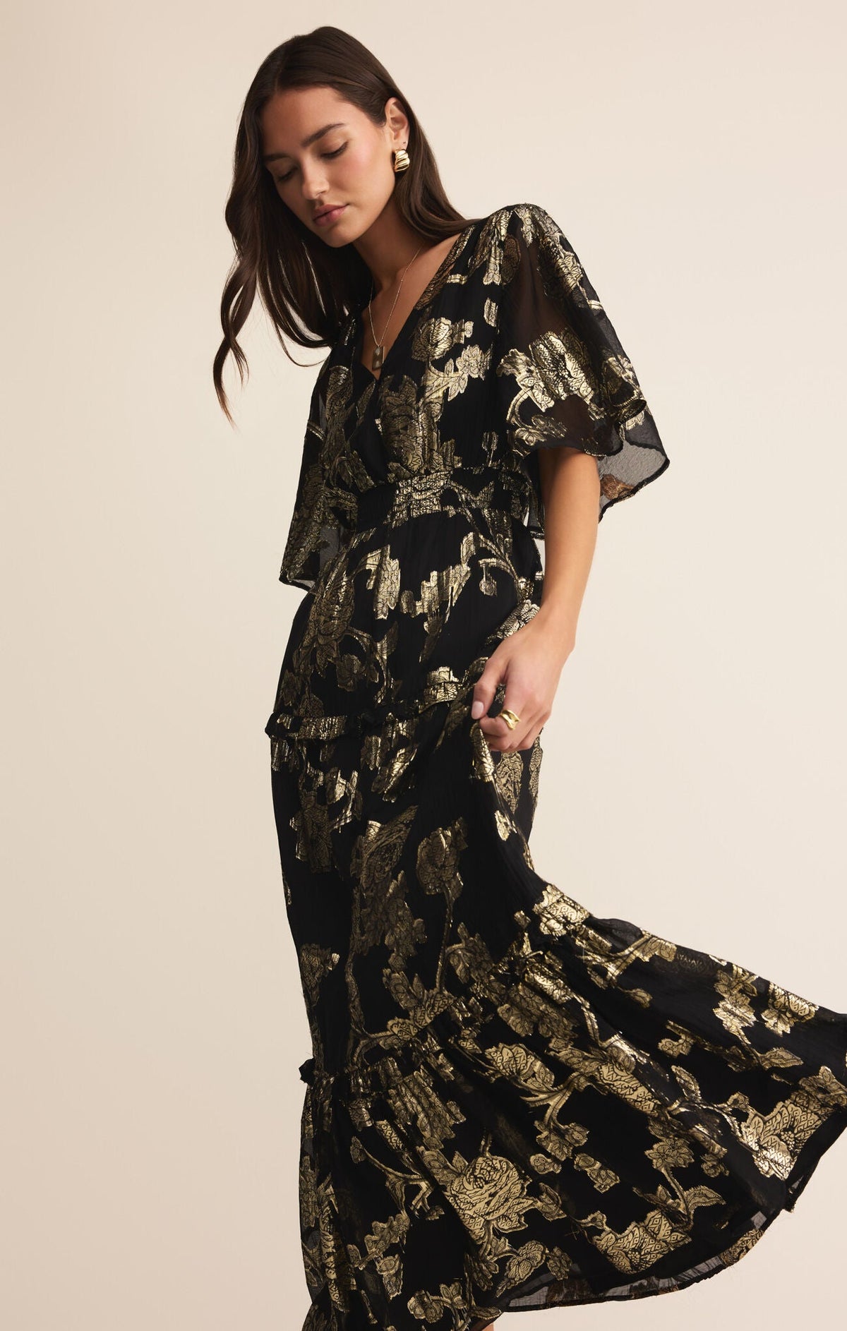 Kiera Jacquard Maxi Dress