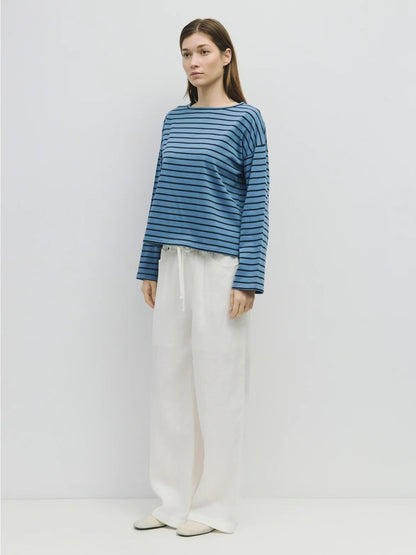Moore Striped Long Sleeve Blue + Navy