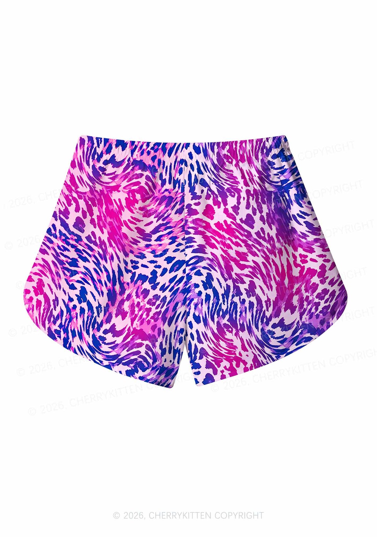 Bisexual Leopard Pride Y2K Print Men Beach Shorts Cherrykitten