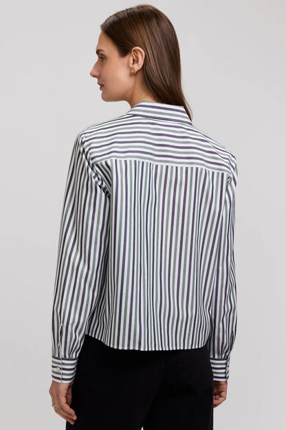 Jodie No Iron Pinpoint Stripe Long Sleeve Shirt
