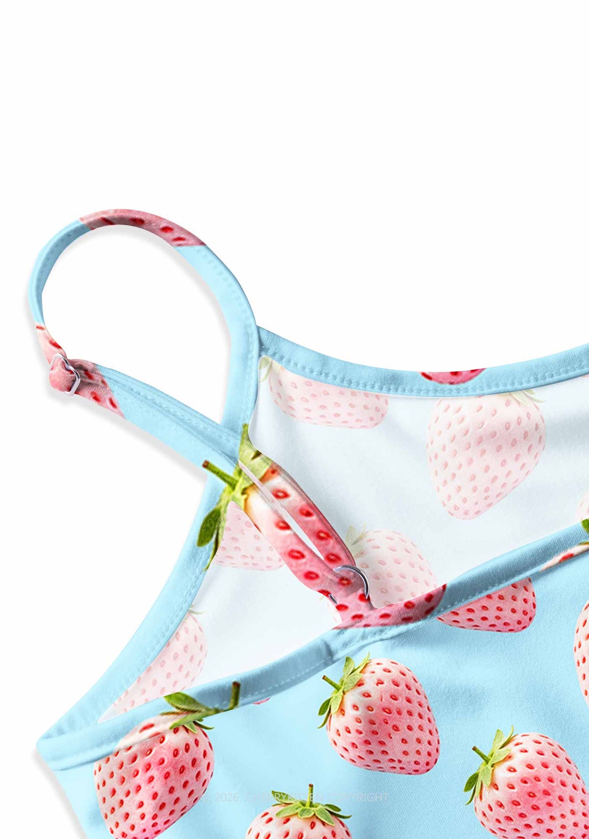 Pastel Pink Strawberry Y2K Print Slip Dress Cherrykitten