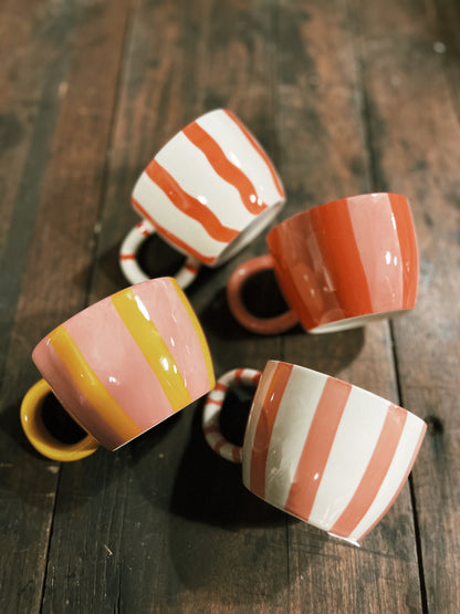 Striped Stoneware Mug