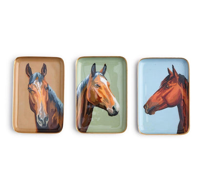 Horse Latitudes Set of 3 Metal Trinket / Desk Trays-3 Designs