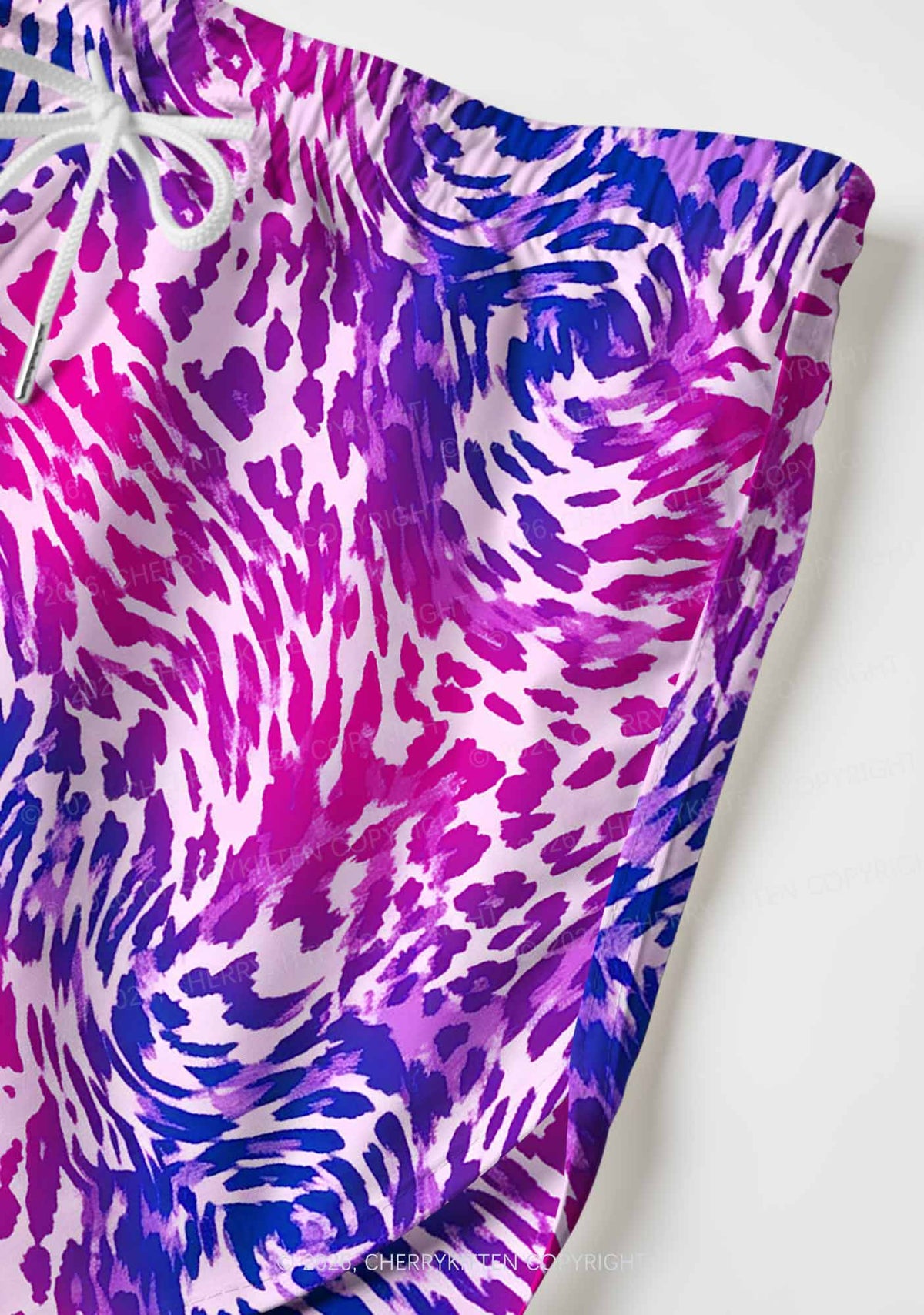 Bisexual Leopard Pride Y2K Print Men Beach Shorts Cherrykitten
