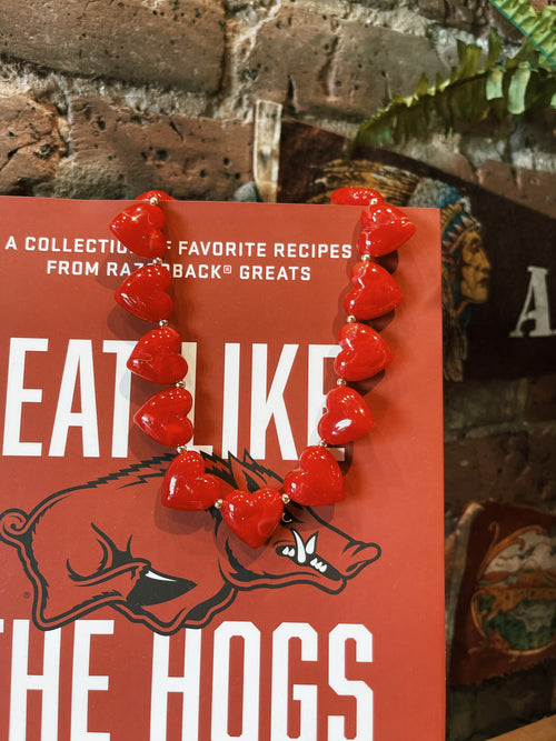 Large Heart Beaded Necklace
