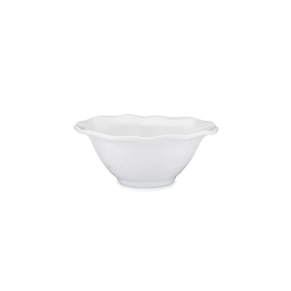 Ruffle White Melamine Round Cereal Bowl