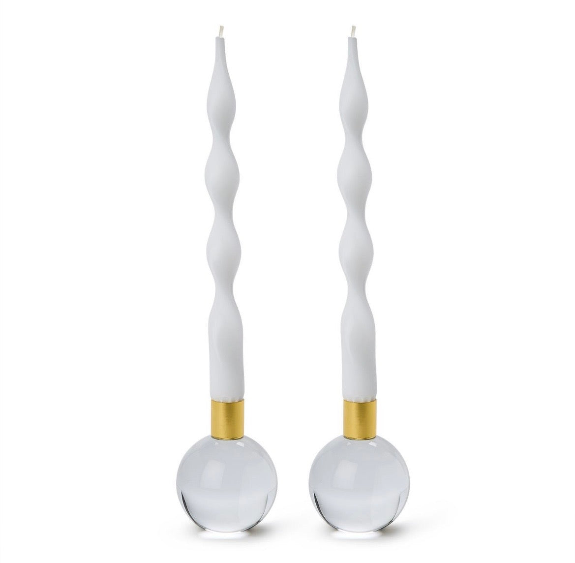 Clear Candleholders-Set of 2