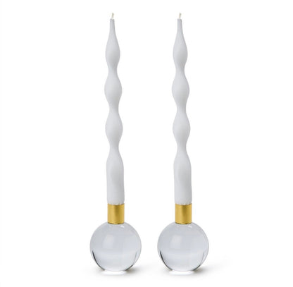 Clear Candleholders-Set of 2
