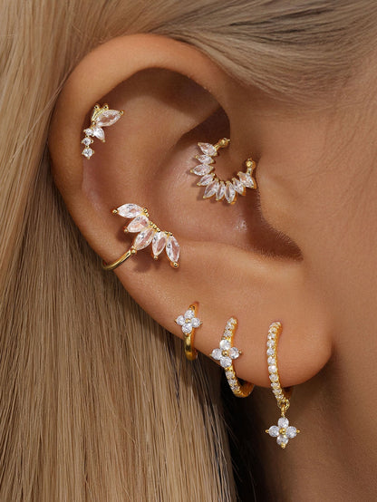 KOSINER 925 Sterling Silver Elegant Petal Set