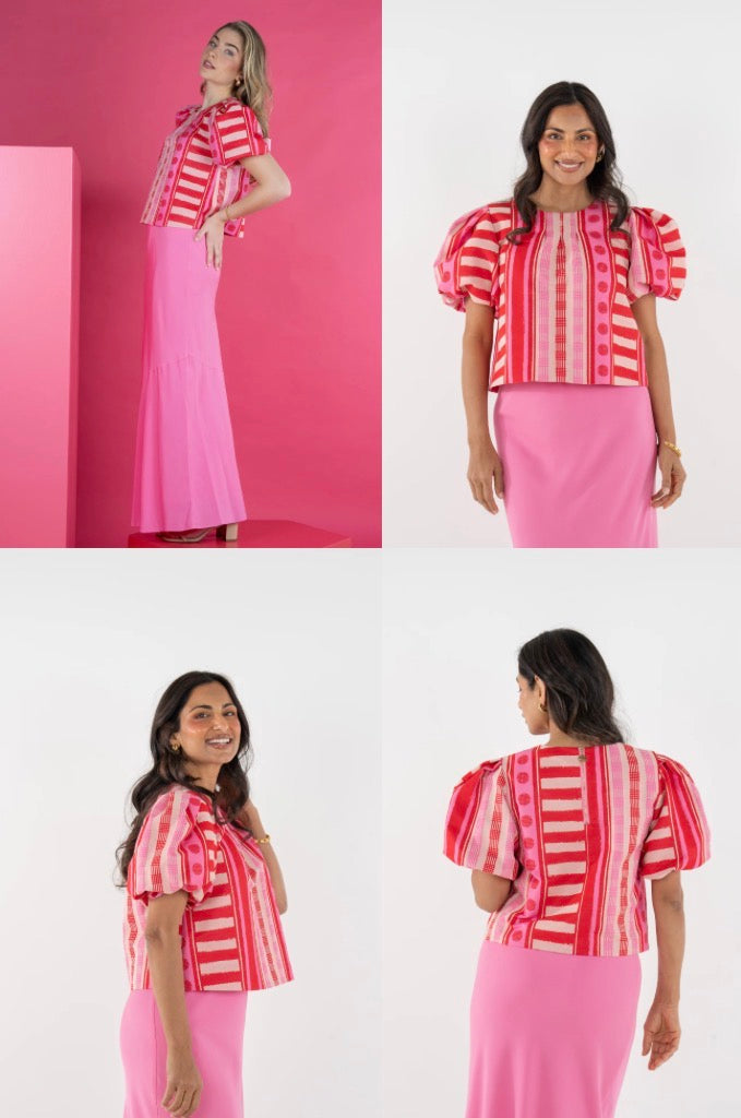 Jane Top-Peach Jubilee