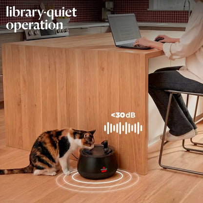Wireless Cat Water Fountain with Filter, Ultra-Quiet Pump & Automatic Water Circulation