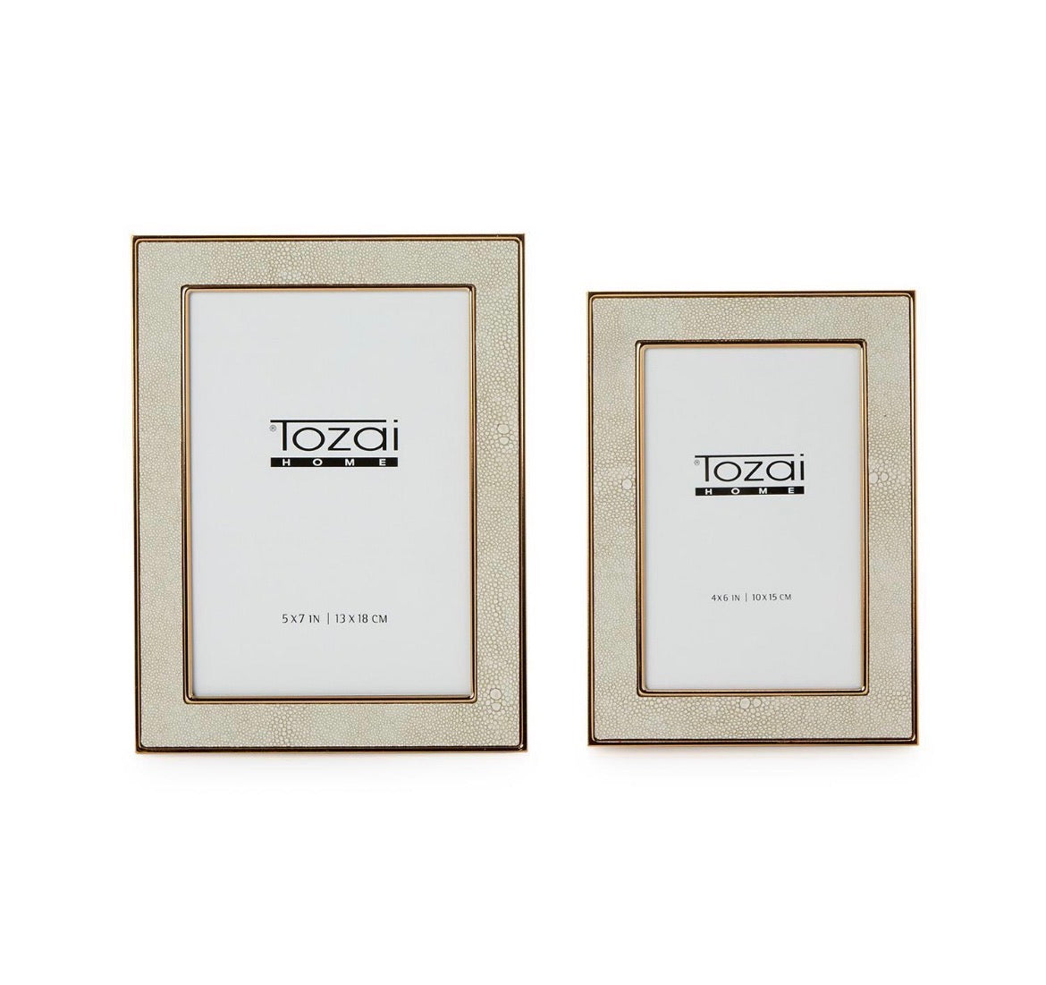 Cream Shagreen Picture Frames
