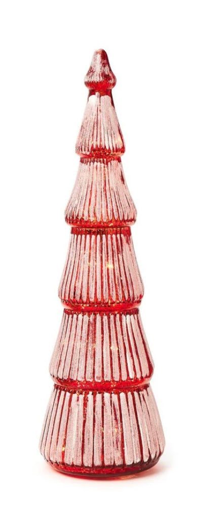 Mercury Glass Light up Trees Set of 3