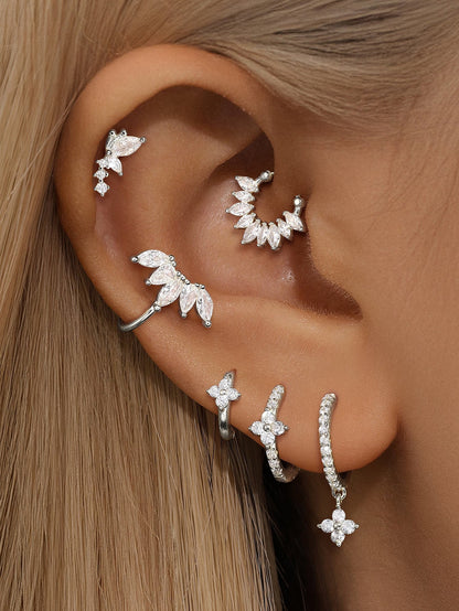 KOSINER 925 Sterling Silver Elegant Petal Set