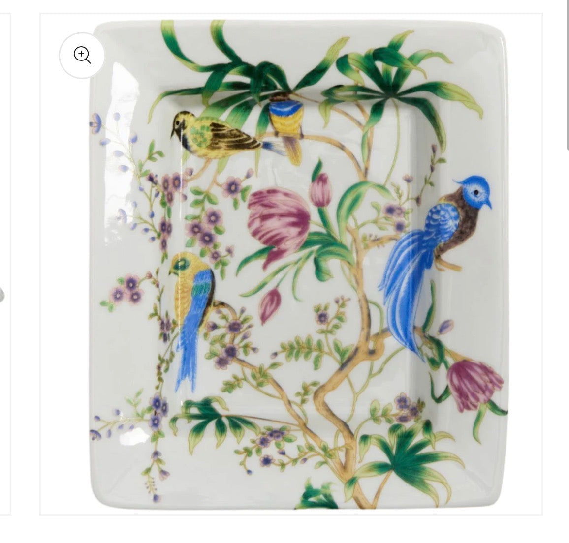 Bird & Blossom Chinoiserie Decorative Tray 7.5”