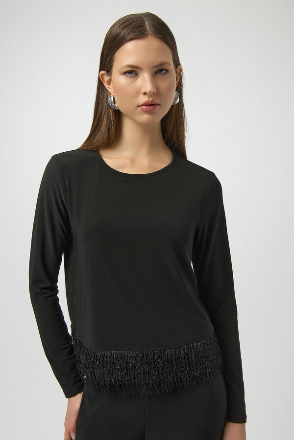 Fringe Crewneck Pullover