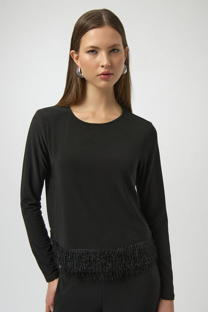Fringe Crewneck Pullover