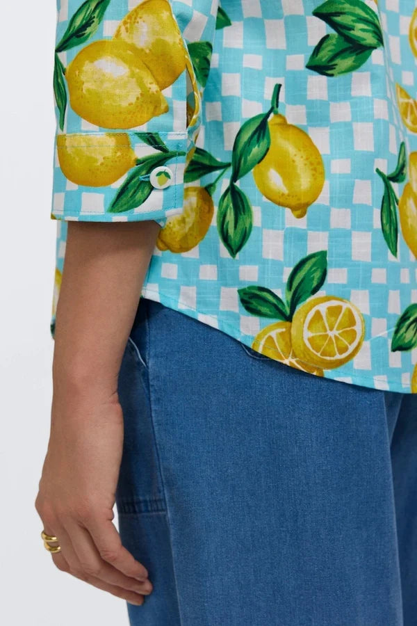 Hampton Riviera 3/4 Sleeve Shirt -Lemon