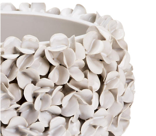 White Hydrangea Planter