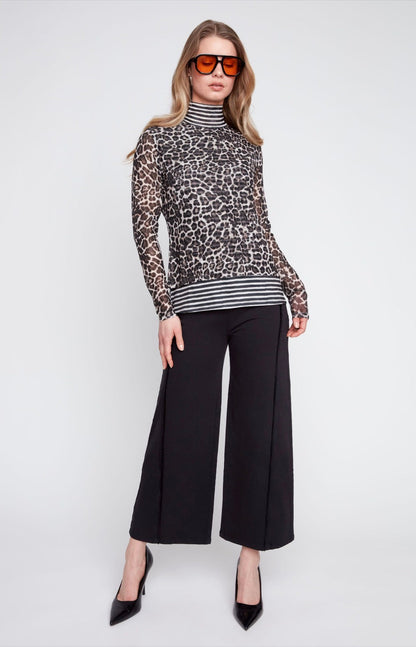 Leopard Knit Top